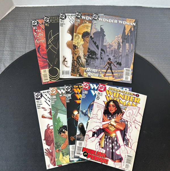 (M) Lot of 10 Vintage Early 2000’s DC Wonder Woman Comics #’s 188-196