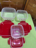 Lock & Lock Christmas Themed Plastic Food Storage Containers, 6 pc