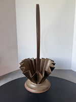 Rustic Vintage Pleated Metal Hearth Basket