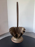 Rustic Vintage Pleated Metal Hearth Basket