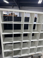 White IKEA Style 25-Cubby Cubicle Wall Unit