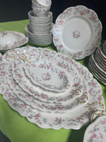 65-Piece Haviland & Co. Limoges France Schleiger 32A Floral China Set