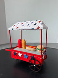 Metal Patriotic Hot Dog Cart Decor