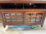 Dark Wood Tone TV Console***HEAVY ITEM*** READ DETAILS ON PICK UP POLICY***