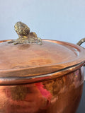 Ruffoni Historia Italian Hammered Copper Pot with Brass Handles & Acorn Lid Handle