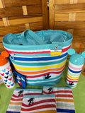 Mickey Mouse Cooler with Assorted Paper Products, Cups and Corn on Cob Holders