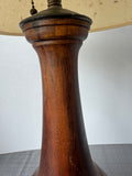 Danish Style Vintage Wooden Double Switch Table Lamp (WORKS) AS IS (READ DESCRIPTION CAREFULLY)