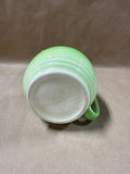 Green Ribbed Creamer