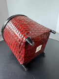 Painted Woven Bamboo & Rattan Planter Basket