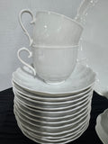 33-Piece Kaiser Germany Romantica All White Scalloped China Set