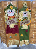 Autumn Decor -Large Scarecrow Pair