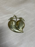 Brass Divided Peach Ashtray