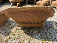 All Weather Wicker Loveseat w/Sunbrella Fabric Cushioms