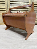 Wooden Vintage Sewing Box Caddy With Supplies