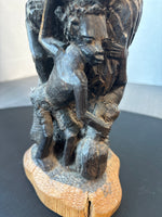 Carved Ebony Wood African Tree of Life Sculpture