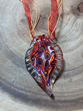 Glass Pendant on Ribbon Necklace