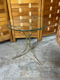 Lightweight Glass/Brass Side Table/Plant Stand