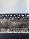 Embossed Metal Planter Box with Filigree Edge