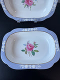 Pair of Spode England Maritime Rose Bone China Oval Vegetable Bowls (C)