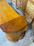 Hand Crafted Tree Trunk Bench ***HEAVY ITEM***READ DETAILS ON PICK UP POLICY***