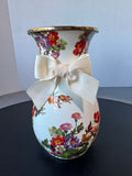 MacKenzie Childs White Enamel Flower Market Vase