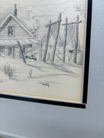 Sketch of Cottage/Boat ; Signed HLN