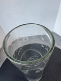 Large Floral Thick Bubble Glass Hurricane