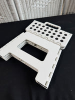 White & Black Folding Plastic Step Stool