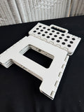 White & Black Folding Plastic Step Stool