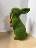 Heavy Weight Green Moss Bunny Holding Carrot