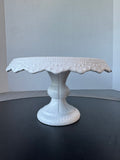 10 Strawberry Street White Ceramic Pedestal Cake Stand