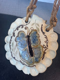 Hanging Signed Butterfly Pottery Vase