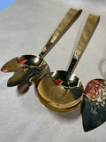 Set Of 3 24KT Electro Plate Serveware Utensils