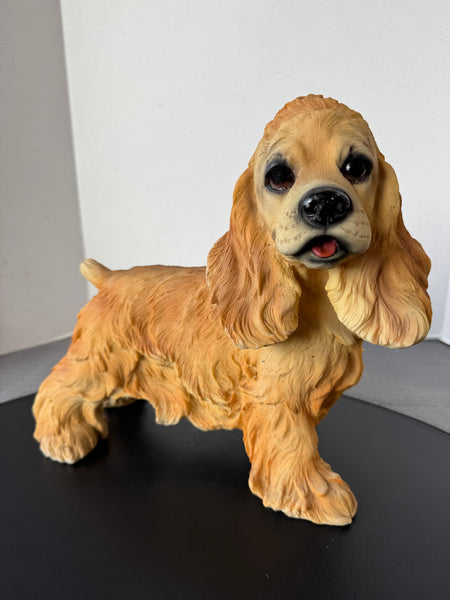 Cocker Spaniel Vintage Resin Dog Statue