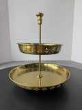 IKEA Garnera Brass Tone Filigree 2-Tier Metal Serving Stand