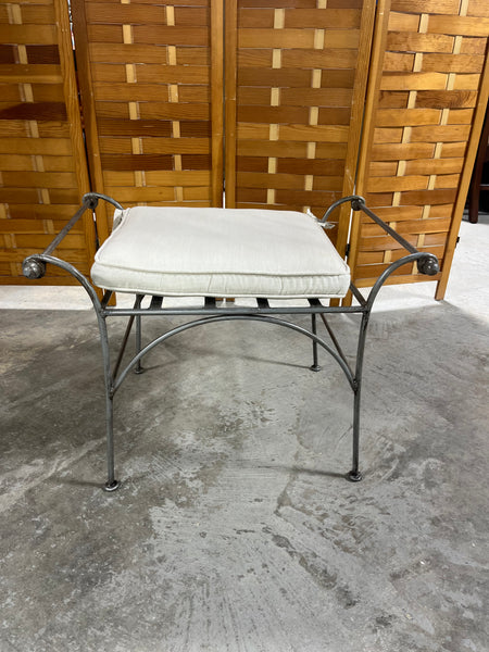 Metal Bench with Cushion