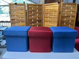 Set of 3 Fabric Storage Cubes with Trays