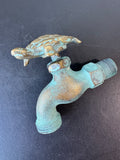 Solid Brass Turtle Spigot with Patina