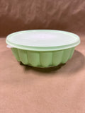 3 Piece Green Tupperware Gelatin Jello Mold