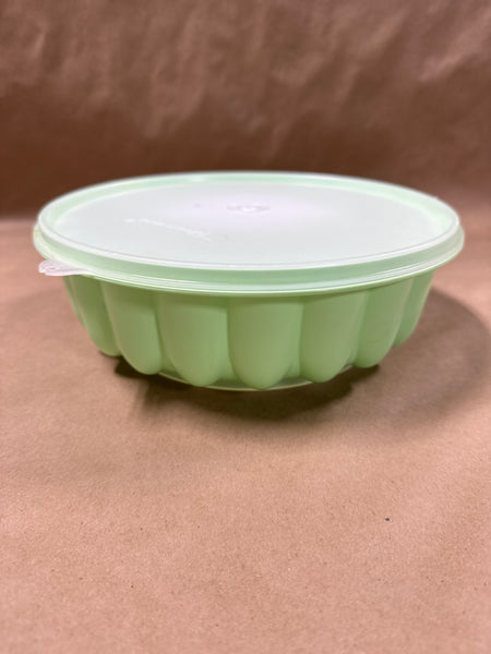 3 Piece Green Tupperware Gelatin Jello Mold