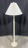 Shabby Chic Distressed Off White 3-Way Wooden Floor Lamp (WORKS)