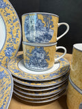 19-Piece American Atelier 5076 English Toile Blue China Set