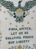 Patriotic Cross Stitch with Eagle