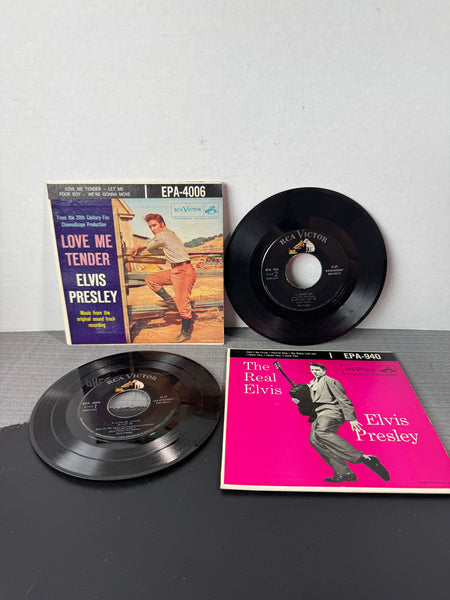 Pair of Elvis Presley Vintage 45RPM Vinyl