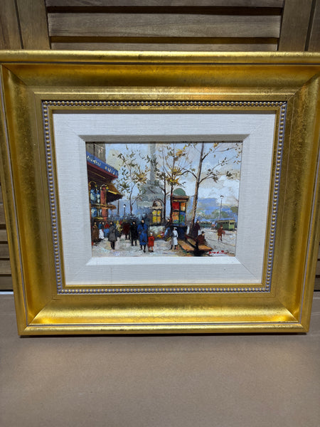 (A) Original Oil Painting of Paris by Danko; Signed