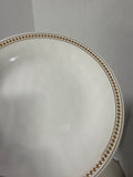Set Of 9 Off White And Gold Rimmed Melamine Plates