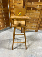 Vintage Doll Highchair with Optional Casters