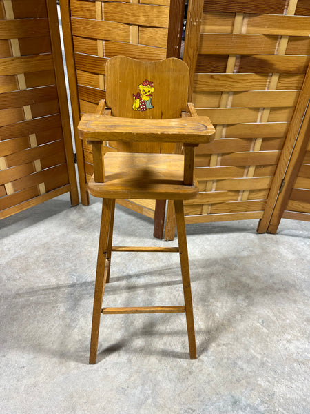 Vintage Doll Highchair with Optional Casters