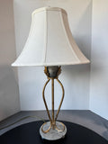 Mixed Metal Scroll & Leaf Table Lamp (WORKS)