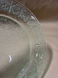 2 Indiana Vintage Pressed Glass Dinner Plates Green Diamond Pattern